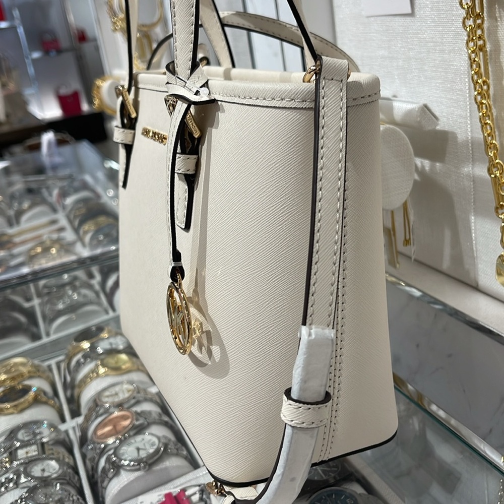 Michael Kors Jet Set Travel Extra-Small Top-Zip Tote Carryall  Bag
Light Cream - Picture 4 of 16